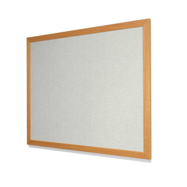 Guilford of Maine FR701 White Cork Board with Red Oak Frame